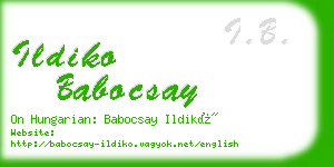 ildiko babocsay business card